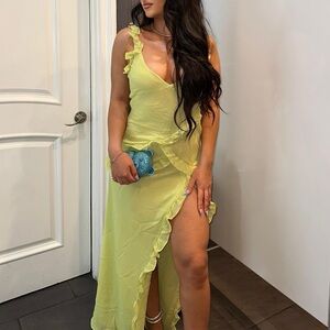 House of CB Georgette Ruffle Dress